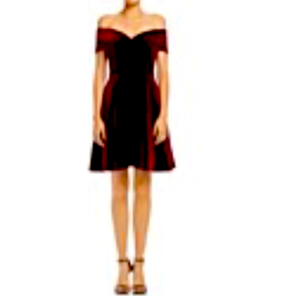 AQUA Perfect wine colored velvet dress for any holiday celebration!